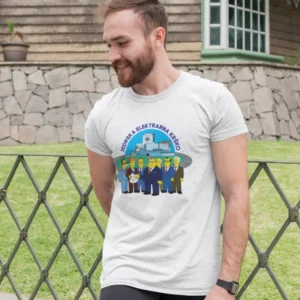 “Krško” text printed on a t-shirt Natpis “Krško” na majici