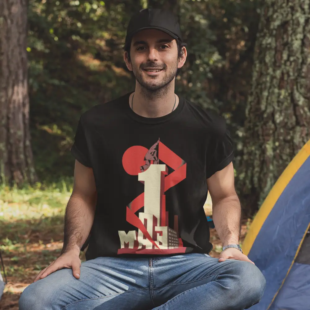 1. maj “1. maj” visual printed on a t-shirt Vizual “1. maj” na majici
