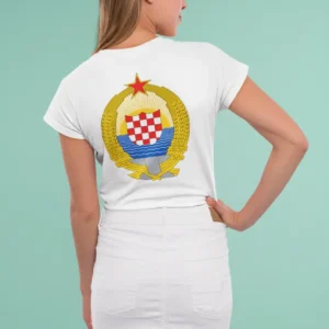 Croatia coat of arms printed on a t-shirt Grb Hrvatske na majici